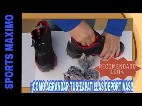 agrandar zapatillas deportivas.